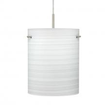 Besa Lighting J-4006KR-LED-SN - Besa Tamburo 8 Pendant, Chalk, Black Finish, 1x11W LED