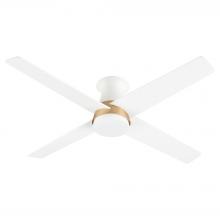 Cyan Designs 11983 - Santa Ana 52" Ceiling Fan Studio White Aged Brass Accent w - Studio White Blades