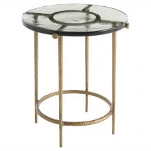 Cyan Designs 12005 - Laguna End Table Clear Antique Brass