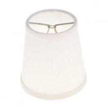 Satco Products Inc. 90/1276 - Clip On Shade; White Linen Round; 3" Top; 4" Bottom; 4" Side