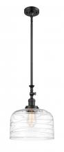 Innovations Lighting 206-BK-G713-L-LED - Bell - 1 Light - 12 inch - Matte Black - Stem Hung - Adjustable Mini Pendant