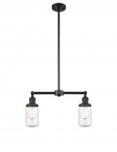 Innovations Lighting 209-BK-G314-LED - Dover - 2 Light - 21 inch - Matte Black - Stem Hung - Adjustable Island Light