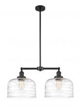 Innovations Lighting 209-BK-G713-L-LED - Bell - 2 Light - 21 inch - Matte Black - Stem Hung - Adjustable Island Light