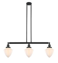 Innovations Lighting 213-BK-G661-7-LED - Bullet - 3 Light - 38 inch - Matte Black - Stem Hung - Adjustable Island Light
