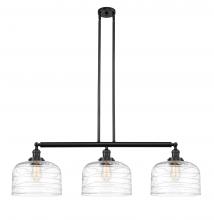 Innovations Lighting 213-BK-G713-L-LED - Bell - 3 Light - 42 inch - Matte Black - Stem Hung - Adjustable Island Light
