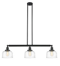 Innovations Lighting 213-BK-G713-LED - Bell - 3 Light - 41 inch - Matte Black - Stem Hung - Adjustable Island Light
