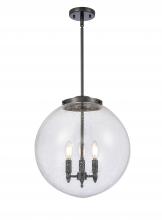 Innovations Lighting 221-3S-BK-G204-16-LED - Beacon - 3 Light - 16 inch - Matte Black - Cord hung - Pendant
