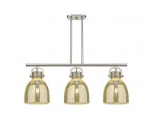 Innovations Lighting 410-3I-SN-G412-10ME - Newton Bell - 3 Light - 42 inch - Satin Nickel - Island Light