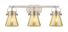Innovations Lighting 423-3W-SN-G411-6ME - Pilaster II Cone - 3 Light - 27 inch - Satin Nickel - Bath Vanity Light