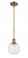 Innovations Lighting 516-1S-BB-G1013-LED - Belfast - 1 Light - 6 inch - Brushed Brass - Mini Pendant