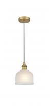 Innovations Lighting 616-1P-BB-G411-LED - Dayton - 1 Light - 6 inch - Brushed Brass - Cord hung - Mini Pendant