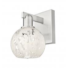 Innovations Lighting 716-1W-SN-G1216-6WM - White Mouchette - 1 Light - 6 inch - Brushed Satin Nickel - Sconce