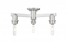 Innovations Lighting 716-3F-SN - Arcadia - 3 Light - 18 inch - Brushed Satin Nickel - Flush Mount