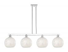 Innovations Lighting 716-4I-PC-G1216-10WM - White Mouchette - 4 Light - 53 inch - Polished Chrome - Stem hung - Island Light