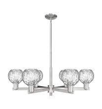 Innovations Lighting 716-6CR-SN-G1215-6 - Athens Water Glass - 6 Light - 36 inch - Satin Nickel - Stem hung - Chandelier