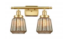 Innovations Lighting 916-2W-SG-G146 - Chatham - 2 Light - 16 inch - Satin Gold - Bath Vanity Light