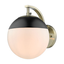 Golden 3218-1W AB-BLK - Dixon 1 Light Wall Sconce