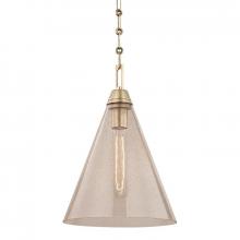 Hudson Valley 6011-AGB - Newbury Aged Brass 1 Light Pendant